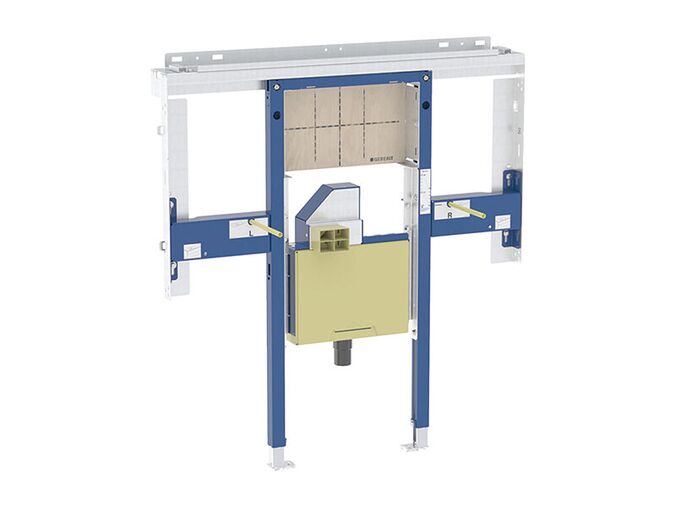 Geberit Duofix 4.0 Předstěnová instalace pro umyvadlo Geberit ONE 105 cm, pro nástěnnou armaturu, podomítkový sifon a prvek Clou, na výšku místnosti