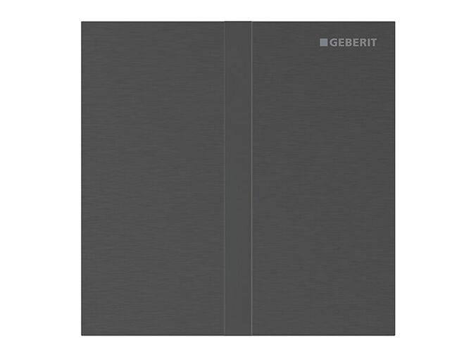 Geberit Typ 40 Square ovládání splachování pisoáru s elektronickým spuštěním splachování, napájení z baterie, černý chrom kartáčovaný, easy-to-clean