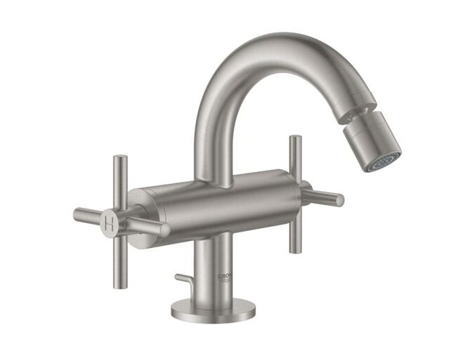 Grohe Atrio Bidetová baterie s výpustí, velikost M, supersteel