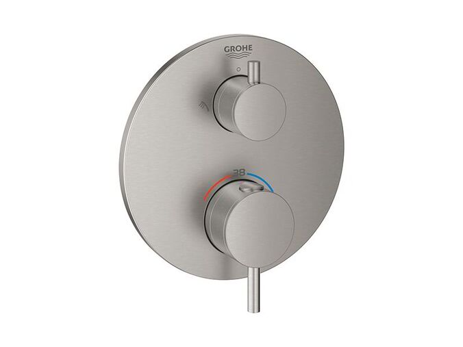 Grohe Atrio Termostatická baterie pod omítku pro 2 spotřebiče, supersteel