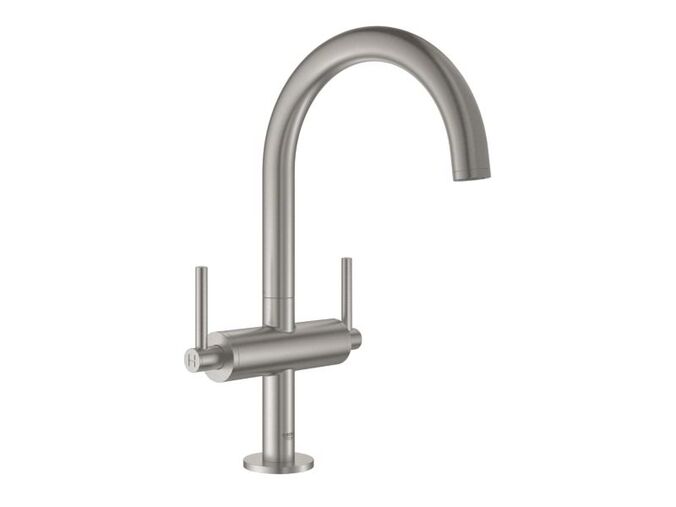 Grohe Atrio Umyvadlová baterie s výpustí a otočným výtokem, supersteel
