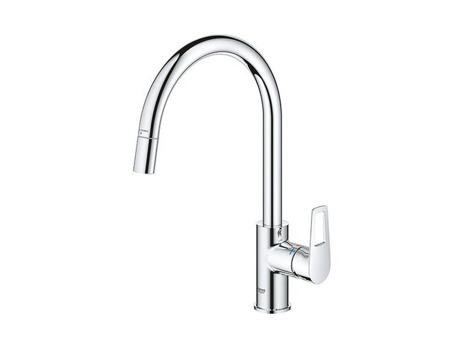 Grohe BauLoop dřezová baterie s výsuvnou sprškou, chrom
