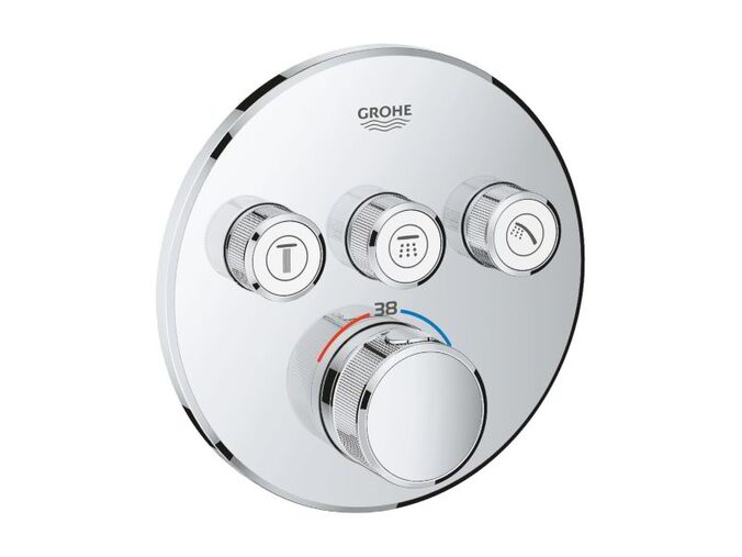 Grohe Grohtherm SmartControl Termostatická sprchová podomítková baterie, 3 ventily, chrom
