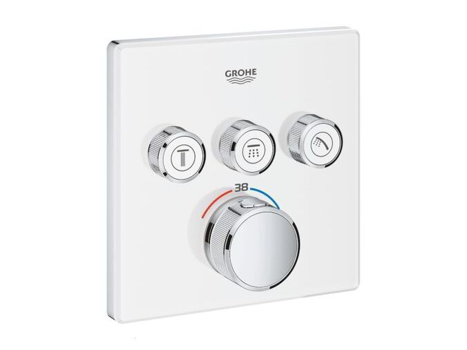 Grohe Grohtherm SmartControl Termostatická vanová baterie pod omítku se 3 ventily, měsíční bílá