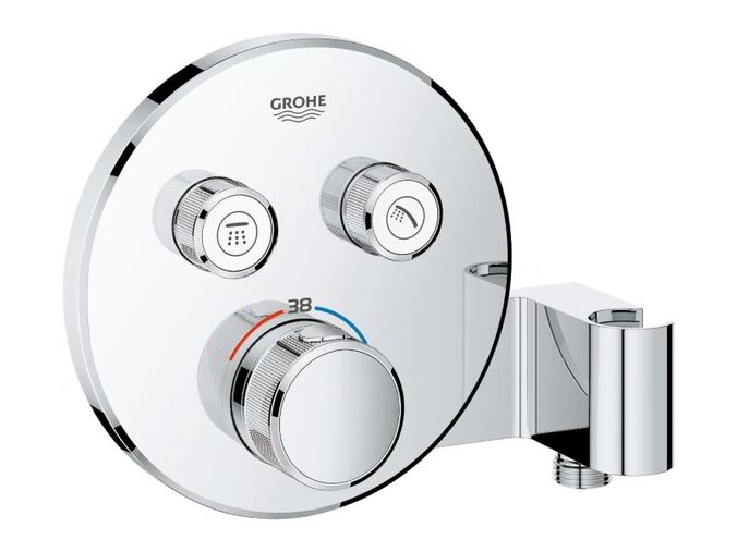 Grohe Grohtherm SmartControl Termostatická sprchová podomítková baterie, 2 ventily, s držákem na sprchu, chrom