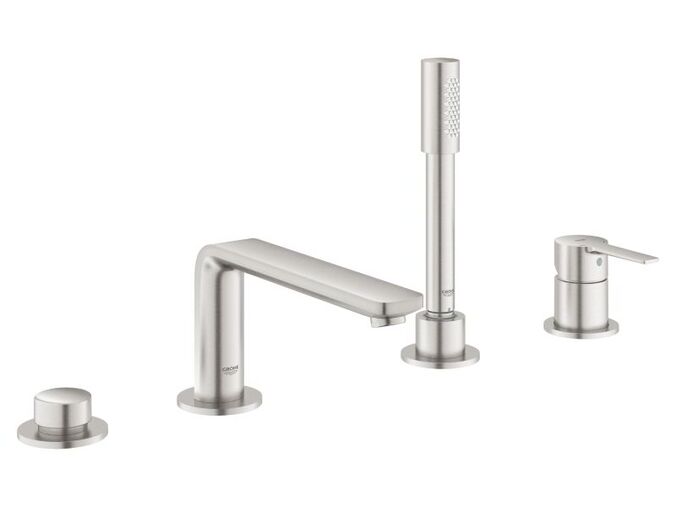 Grohe Lineare Baterie na okraj vany, 4-otvorová instalace, supersteel