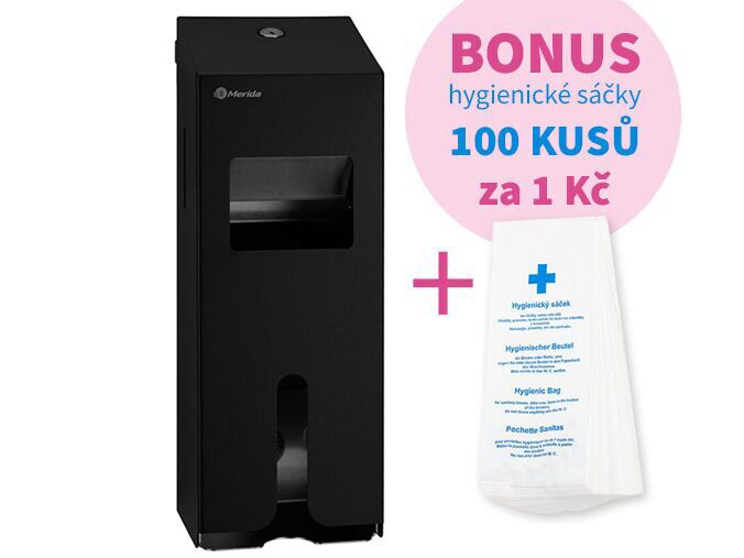Merida Stella zásobník na hygienické vložky a tampony, nerez mat černý