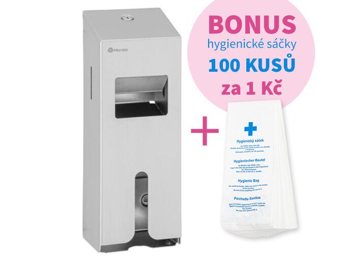 Merida Stella zásobník na hygienické vložky a tampony, nerez mat
