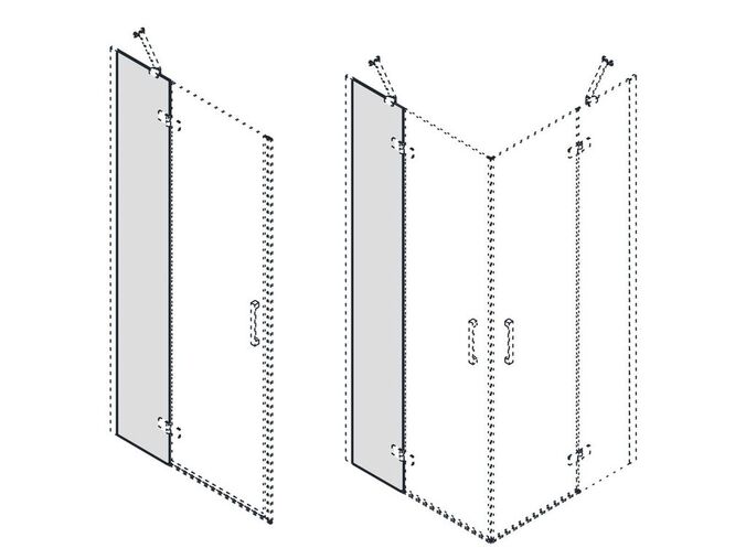 Gelco TRINITY fixní díl dveří 1000mm, sklo čiré