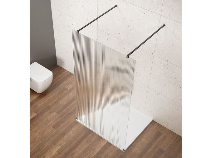 Gelco VARIO BLACK jednodílná sprchová zástěna do prostoru, sklo nordic, 1200 mm
