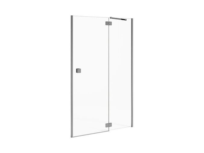 Jika Cubito Pure Sprchové dveře jednokřídlé bezrámové s pevným segmentem 120/195cm, pravé, transparentní sklo s perla Glass