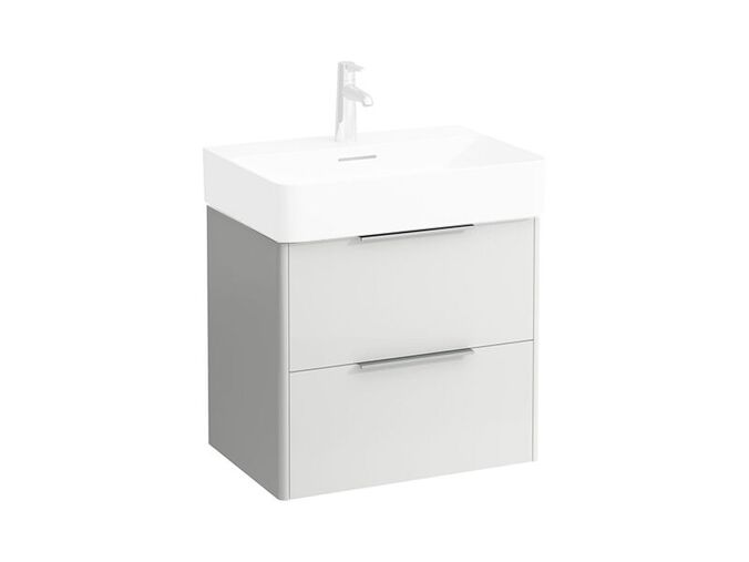 Laufen Base umyvadlová skříňka 58,3x51,5 cm, 2x zásuvka, bílá lesklá