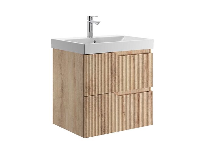 Jika Cubito style Skříňka pod umyvadlo 56,5x46,5 cm, 2 zásuvky, dřevo dekor