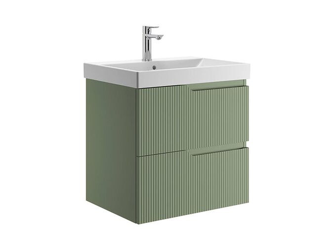 Jika Cubito Style Skříňka pod umyvadlo 61,5×46,5 cm, 2 zásuvky, zelená mint