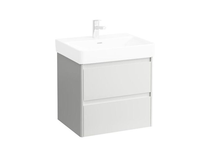 Laufen Base 2.0 skříňka pod umyvadlo 57x44,5 cm, 2x zásuvka, bílá lesk