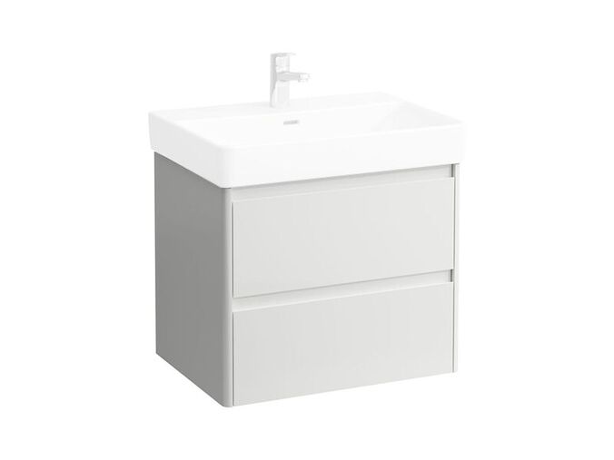 Laufen Base 2.0 skříňka pod umyvadlo 62x44,5 cm, 2x zásuvka, bílá lesk