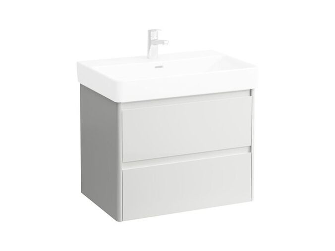 Laufen Base 2.0 skříňka pod umyvadlo 67x44,5 cm, 2x zásuvka, bílá lesk