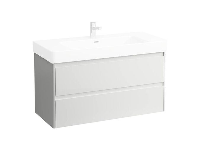Laufen Base 2.0 skříňka pod umyvadlo 102x44,5 cm, 2x zásuvka, bílá lesk