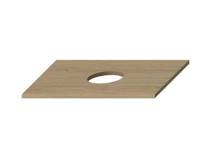 Jika Mio-N Vrchní deska skříňky pod umyvadlovou mísu 61,2x45x0,2 cm, s výřezem, jasan
