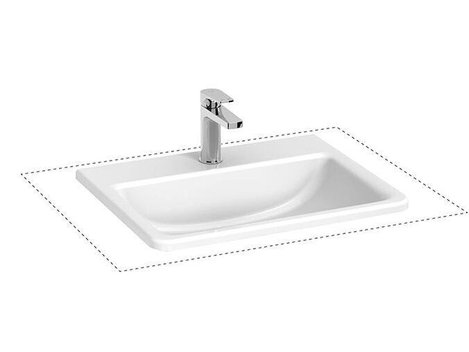 Jika Cubito Shora zápustné umyvadlo 56x44 cm, s přepadem, bílá