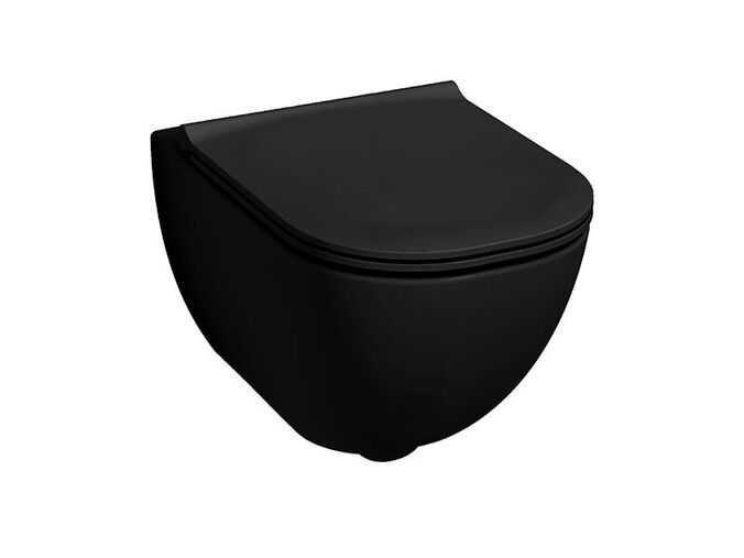 Jika Mio-N závěsné WC Vortex/Rimless 53x36 cm, vodorovný odpad, černá mat