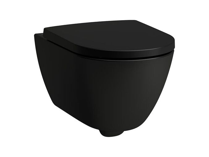 Laufen Pro X Combi Pack Compact závěsné WC 54x36 cm se sedátkem SoftClose, silent flush, Rimless, černá mat