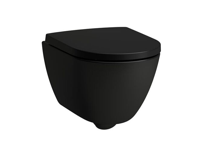 Laufen Pro X Combi Pack Compact závěsné WC 49x36 cm, silent flush, Rimless, sedátko SoftClose, černá mat