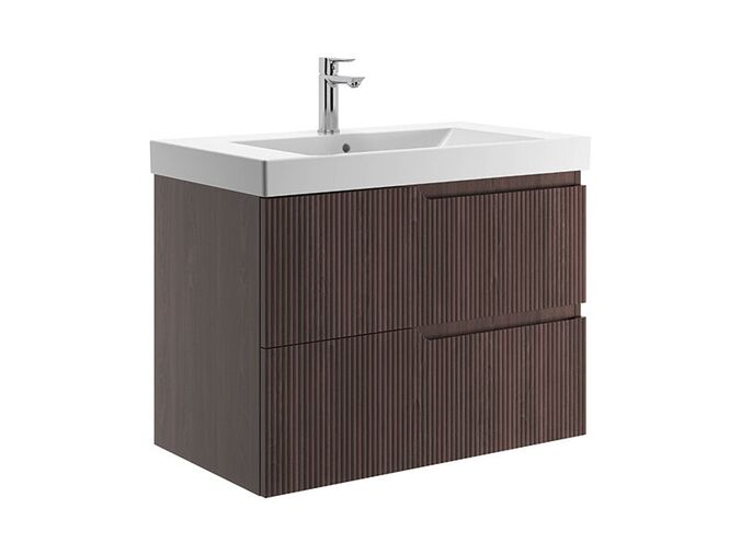 Jika Cubito Style Skříňka pod umyvadlo 81,5×46,5 cm, 2 zásuvky, tmavý ořech