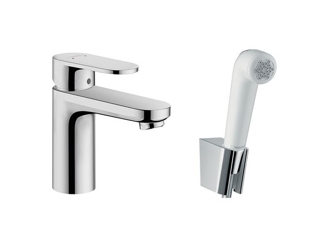 Hansgrohe Vernis Blend Umyvadlová baterie s ruční sprchou Bidette, chrom