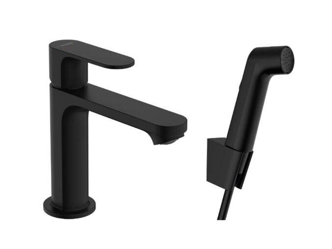 Hansgrohe Rebris S Umyvadlová baterie s bidetovou sprškou, matná černá