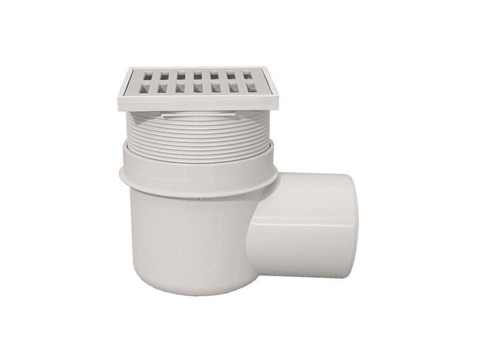 HL Podlahová vpust DN110 s vodorovným odtokem, 148x148mm/138x138mm plast
