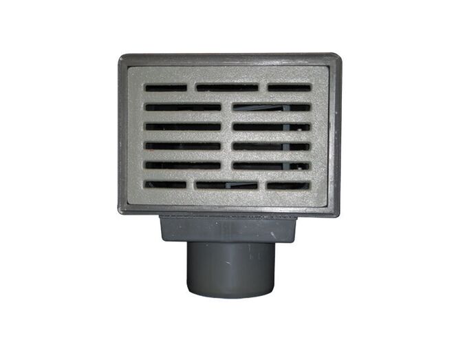 HL Podlahová vpust DN110 s vodorovným odtokem, plast 170x240mm/155x225mm litina