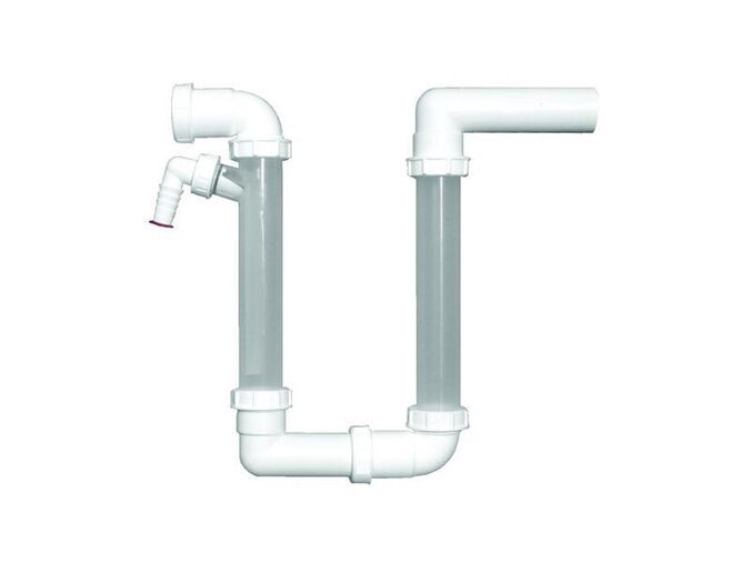HL Kondenzační sifon DN40 s transparentními zásuvnými trubicemi a napouštěním