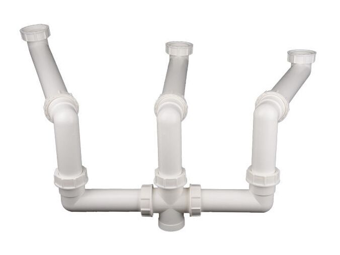 HL Odpadní souprava DN40x6/4”pro dvojdřezy s odkapovou plochou