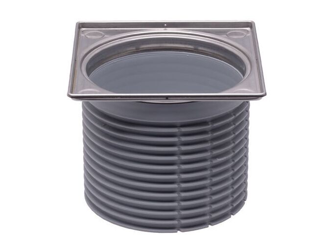 HL Nástavec d 110mm/100mm, V2A nerezový rámeček 121x121mm včetně O-kroužku, Klick-Klack