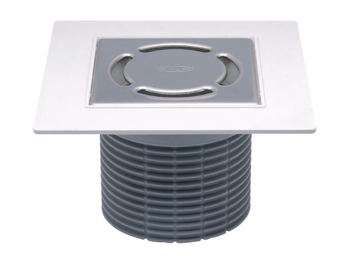 HL Nástavec d 110mm/ PVC límec 185x185mm/ nerezová mřížka 115x115mm, ZU standard