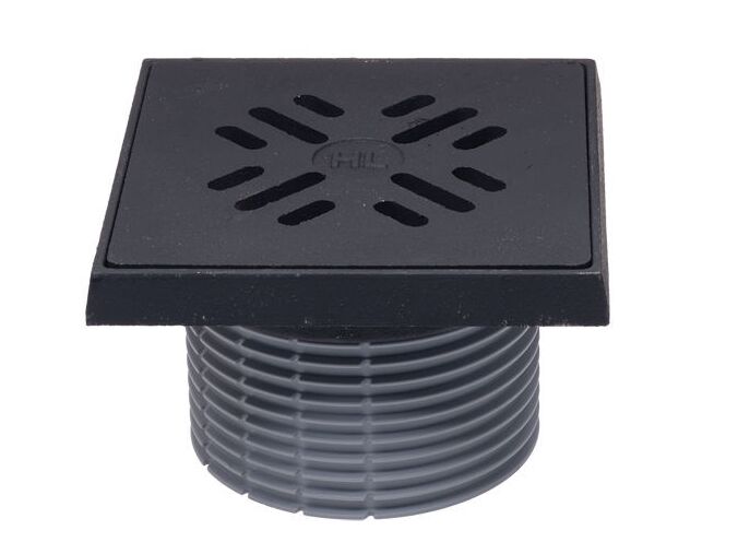HL Nástavec d 110mm/litinový rám 147x147mm/litinová mřížka 140x140mm