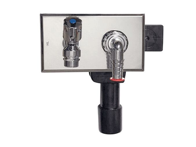 HL Zápachová uzávěrka DN40/50 pro pračky v kombinaci s výtokovým ventilem 1/2“