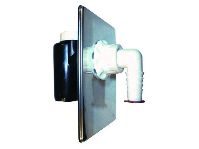 HL Odtoková souprava pro pračky DN40/50 se suchým uzávěrem proti pronikání zápachu, 160x110mm