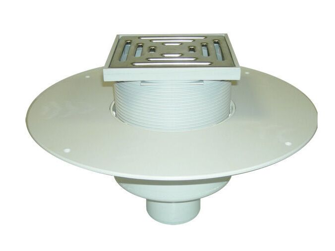HL Střešní vtok DN110 s pvc pevnou izolační přírubou, pochůzný