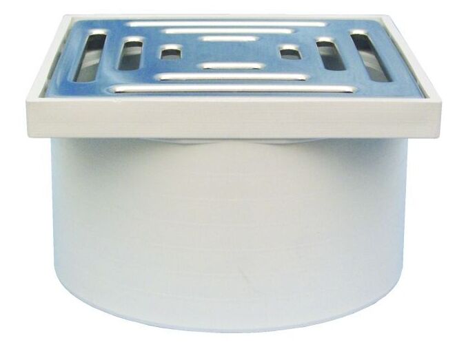 HL Nástavec hladký d 145mm s plastovým rámem a nerezovou mříží 47x147mm/138x138mm