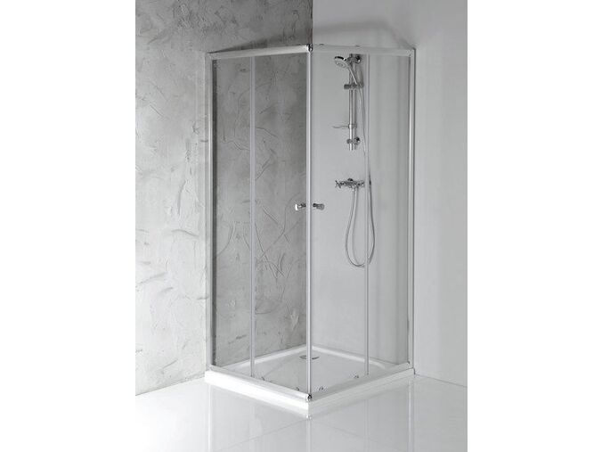 Aqualine AGGA čtvercová sprchová zástěna 800x800mm, čiré sklo