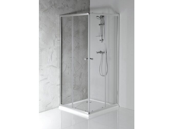Aqualine AGGA čtvercová sprchová zástěna 900x900mm, čiré sklo