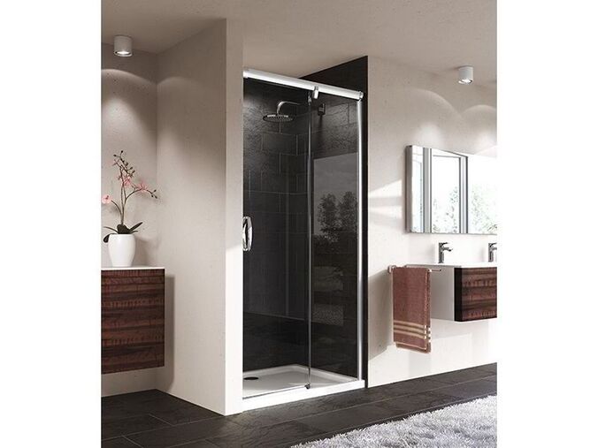 Hüppe Aura elegance posuvné sprchové dveře 190x96-100 cm, chrom lesk, dekor transparent