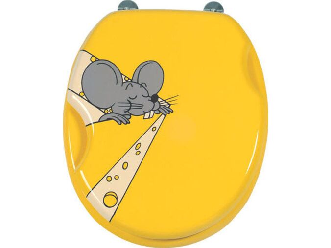 Sapho FUNNY WC sedátko s potiskem myška v sýru, MDF