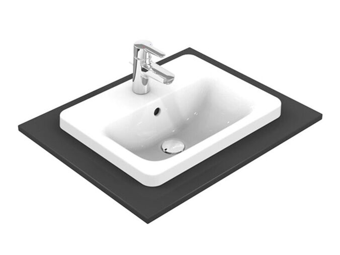 Ideal Standard Connect Umyvadlo zápustné, 58x43 cm, s přepadem, 1 otvor pro baterii, bílá