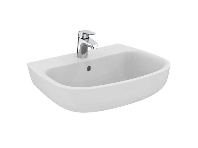 Ideal Standard Esedra Umyvadlo 600x455 mm, s přepadem, otvor pro baterii, bílá