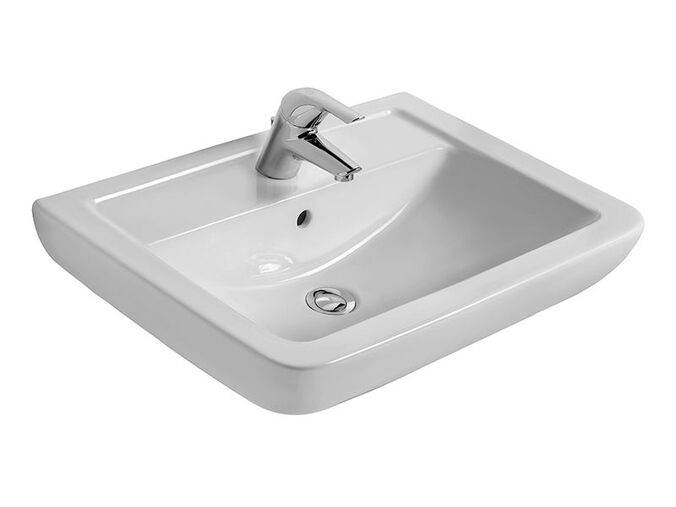 Ideal Standard Eurovit Umyvadlo 65x46x19 cm, s přepadem, 1 otvor pro baterii, bílá