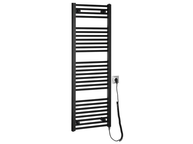 Aqualine DIRECT-E elektrické otopné těleso rovné 450x1320 mm, 400 W, černá