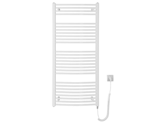 Aqualine ORBIT-E elektrické otopné těleso oblé 600x1320 mm, 600 W, bílá